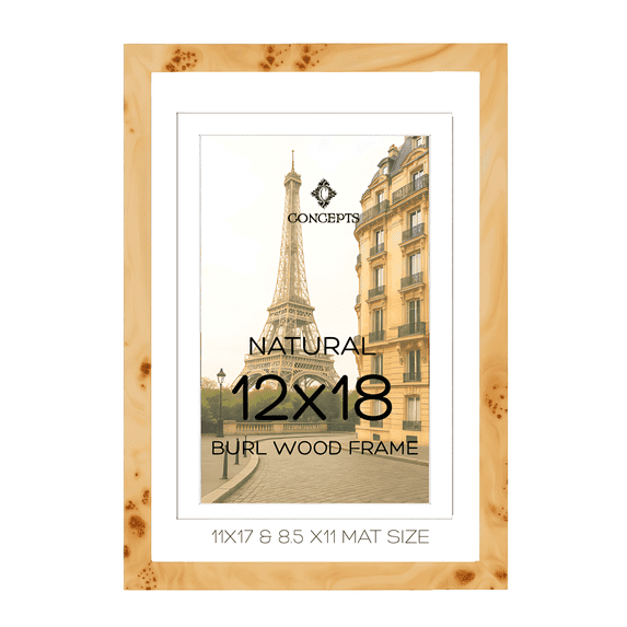 Concepts 12x18 Picture Frames, Burl Wood Photo Frames, Natural Frames ...