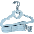 thumbnail image 1 of Concepts 18 - Pack Kids Heart Cutout Hangers, Light Blue 13"x 5" Plastic Heart Shape Clothes Hangers, 1 of 6