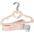 thumbnail image 1 of Concepts 18 - Pack Kids Heart Cutout Hangers, Light Pink 13"x 5" Plastic Heart Shape Clothes Hangers, 1 of 5