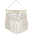 thumbnail image 1 of Concepts 28"x30" Handmade Macrame Wall Hanging – Boho Wagon Wheel Half Circle Fringe Decor with Natural Cotton Rope Rustic Style for Bedroom, Living Room, or Nursery, 1 of 4