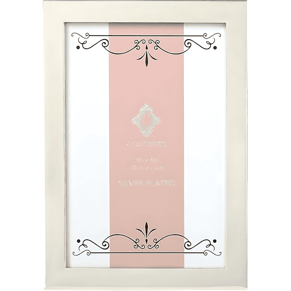 Concepts 4x6 Metal Picture Frame French Classic Silver Family Photo Frame - Elegant Wallhang and Tabletop Décor
