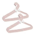 thumbnail image 1 of Concepts Heavy Duty Pearl Hangers — Coat Hangers, Pant Hangers, Skirt Hangers, Pink/white with White Ribbon Trim, 8-Pack, 1 of 11