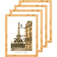 thumbnail image 1 of Concepts 20x24 Picture Frames, Natural Burl Wood Photo Frames, Poster Frames for Wall Art – Vertical / Horizontal (Set of 4), 1 of 7