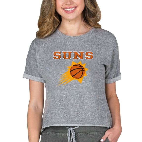 Concepts Sport Gray Phoenix Suns NBA Women's Concepts Mainstream Terry SS Top