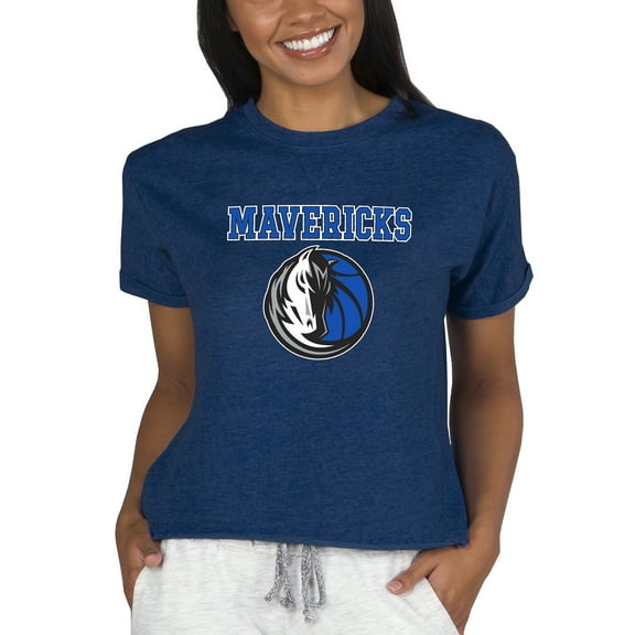 Concepts Sport Navy Dallas Mavericks NBA Women's Concepts Mainstream Terry SS Top