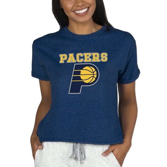 Concepts Sport Navy Indiana Pacers NBA Women's Concepts Mainstream Terry SS Top