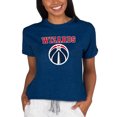 thumbnail image 1 of Concepts Sport Navy Washington Wizards NBA Women's Concepts Mainstream Terry SS Top, 1 of 1