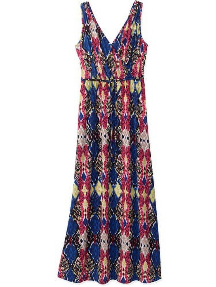 Concepts Women's Surplice Knit Maxi Dress with Tie At Waist - Walmart.com