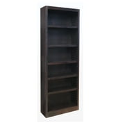 Concepts in Wood 6 Shelf Wood Bookcase, 84 inch Tall - Espresso Finish
