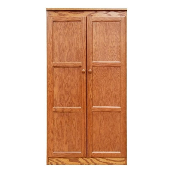 Concepts in Wood Armoire Wardrobe Closet - 6 ft Tall - Oak