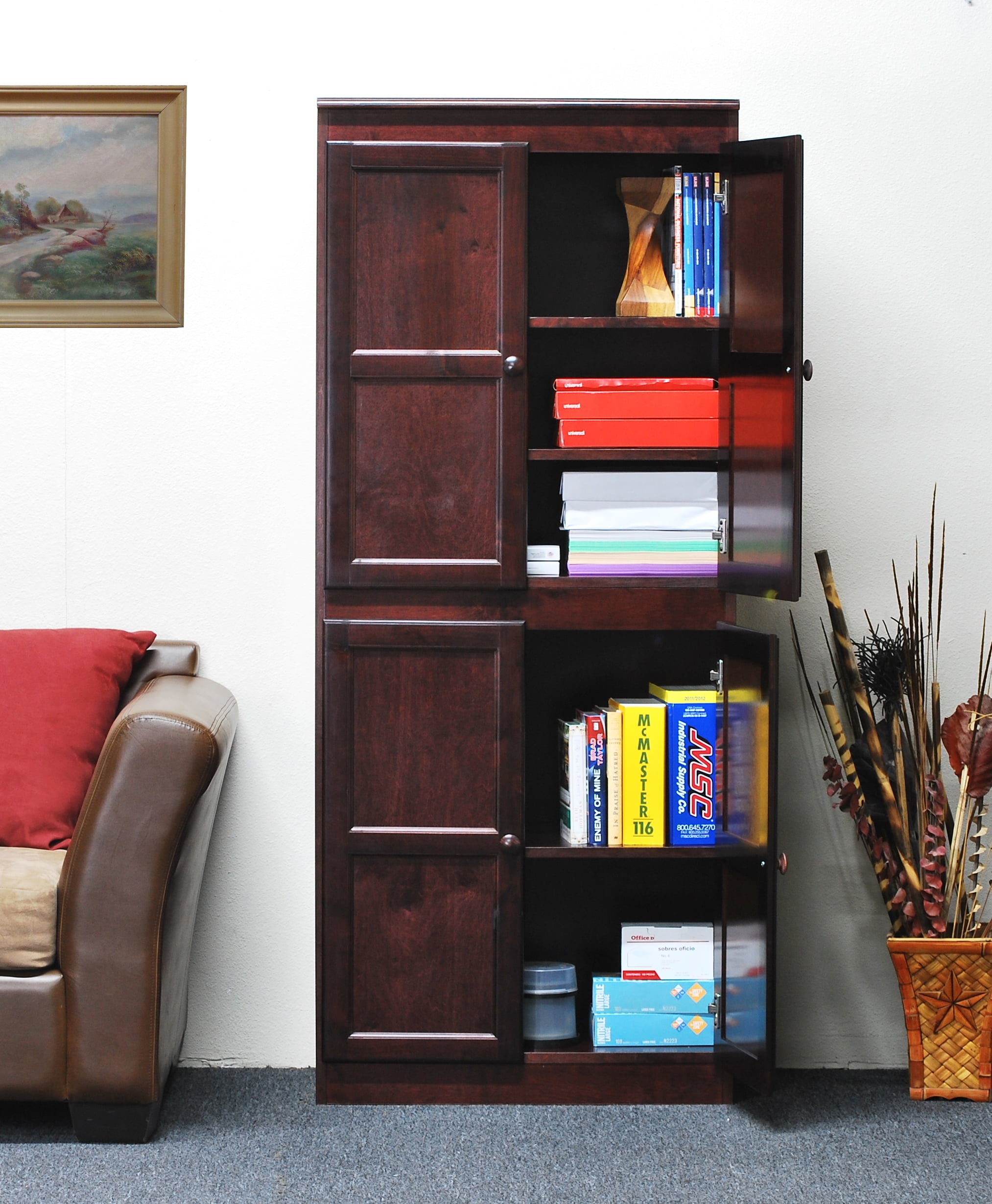 Dark cherry on sale pantry cabinet