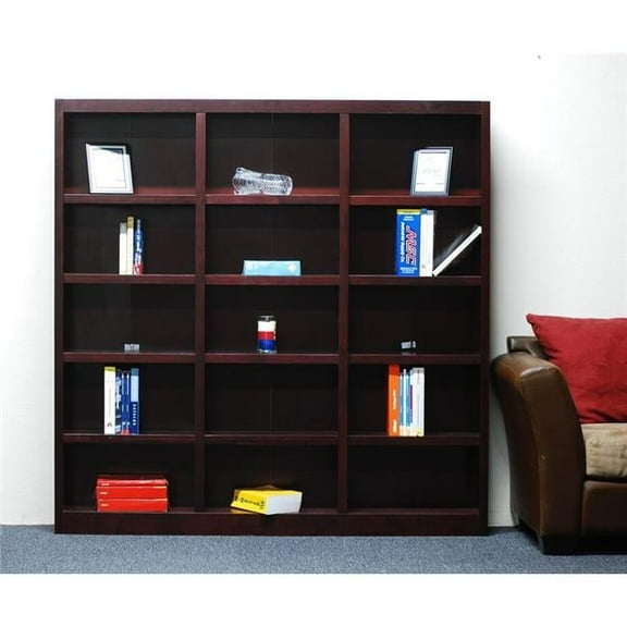 Concepts in Wood Wall Storage Unit Bookcase - Cherry Finish