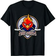 Conceptual Firebirds Ice Hockey Logo Motif American Sports T-Shirt