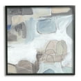 thumbnail image 1 of Conceptual Geometric Shapes Busy Lines Grey Blue Abstract Framed Art Print Wall Art, 17x17, 1 of 6