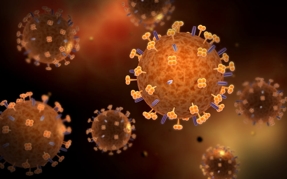 Conceptual image of influenza causing flu virus Canvas Art - Stocktrek Images (18 x 12)