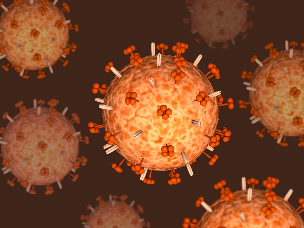 Conceptual image of influenza causing flu virus Canvas Art - Stocktrek Images (33 x 25)