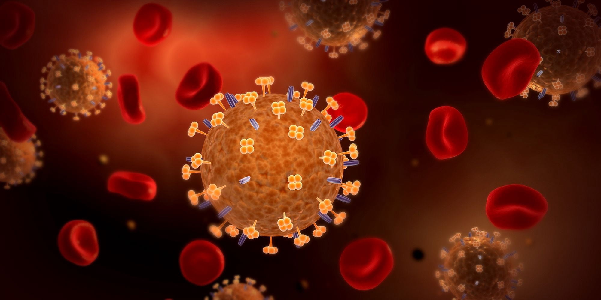 Conceptual image of influenza causing flu virus Canvas Art - Stocktrek Images (40 x 20)
