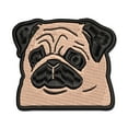 thumbnail image 1 of Concerned Pocket Pug Dog Applique Multi-Color Embroidered Iron-On Patch - 2.5 Inch Small, 1 of 5