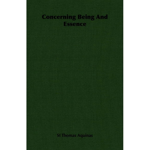 Concerning Being and Essence, (Paperback)