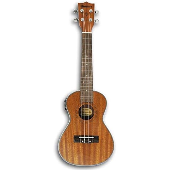 Concert 24" Electric Ukulele Mahogany Body Inlay Flower On Fingerboard$$Musical Instruments