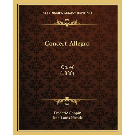Concert-Allegro: Op. 46 (1880) Paperback