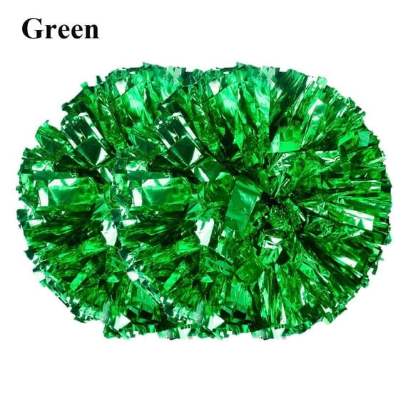 1 Pcs Concert Fancy Competition Flower Double hole handle Cheerleading Cheering Ball Club Sport Supplies Cheerleader Pom Poms Dance Party Decorator GREEN