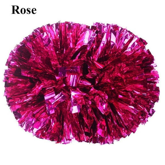 1 Pcs Concert Fancy Competition Flower Double hole handle Cheerleading Cheering Ball Club Sport Supplies Cheerleader Pom Poms Dance Party Decorator ROSE
