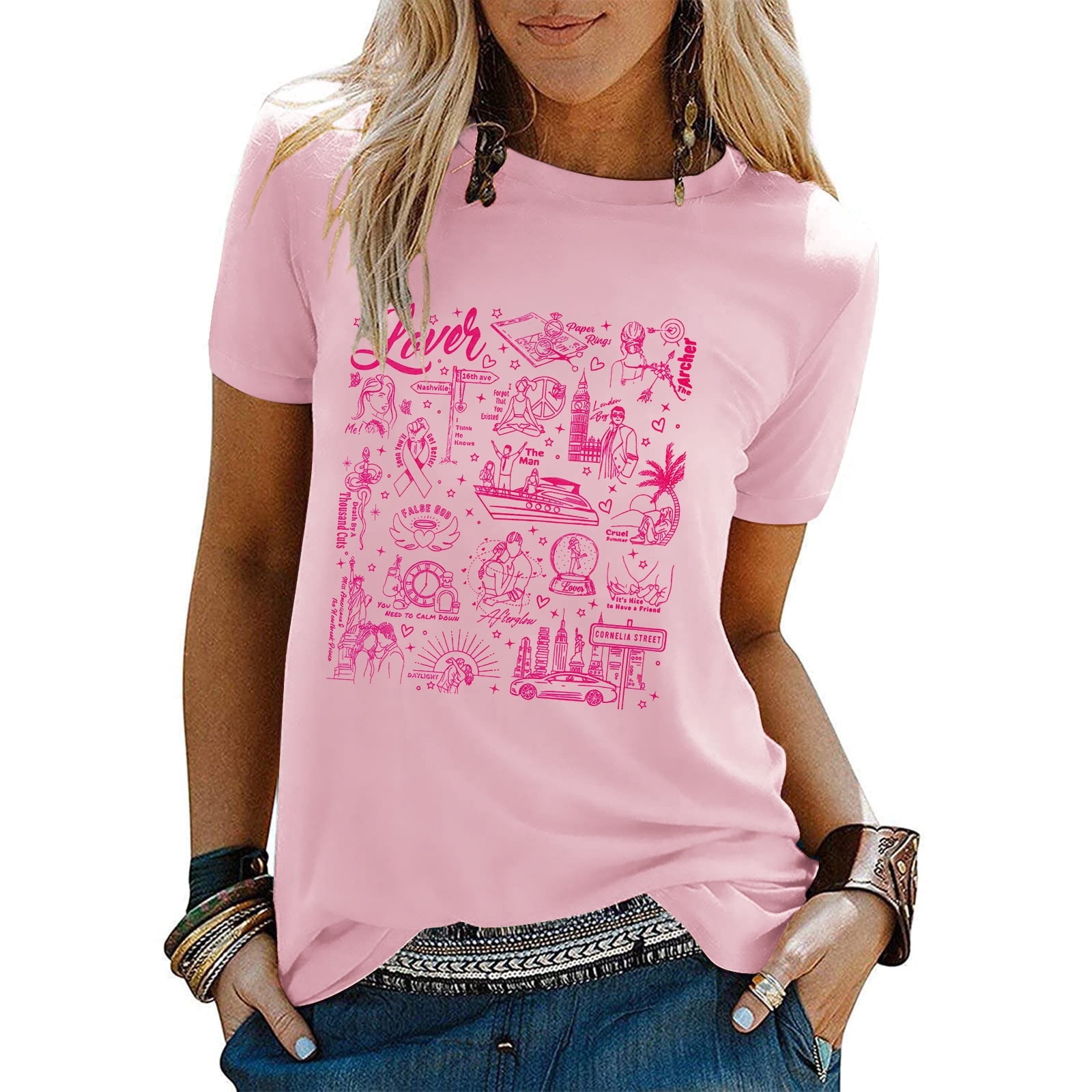 Concert Music Album T Shirt Taylor Eras Tour Swift Shirt Women Singer