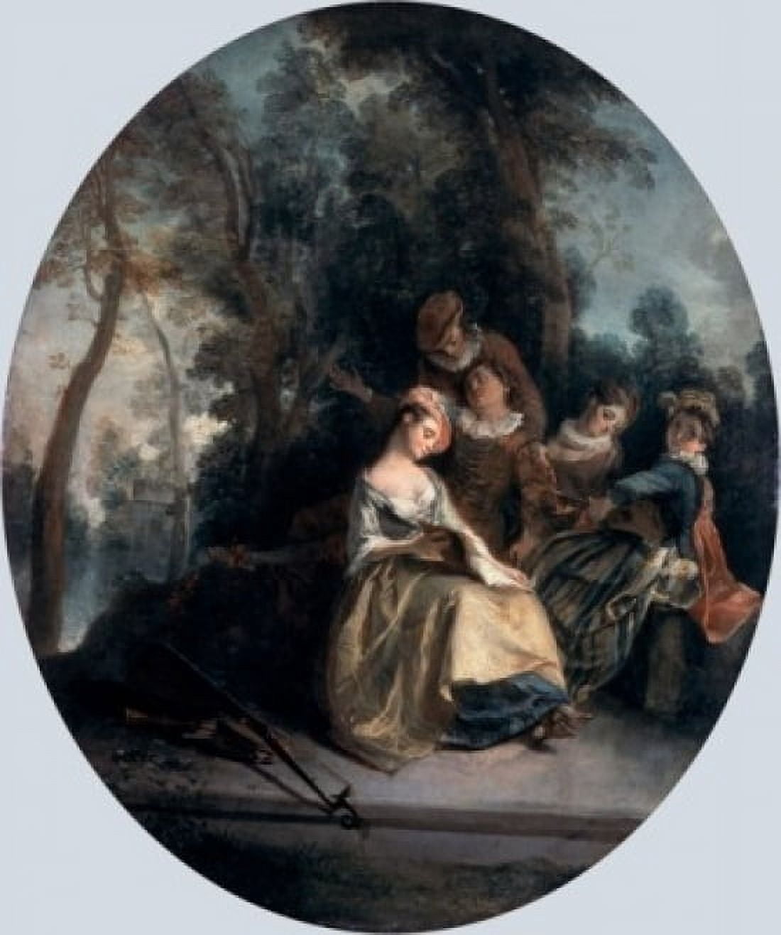 Concert in the Park 1725 Nicolas Lancret (1690-1743 French) Oil on canvas Pushkin Museum of Fine Arts Moscow Russia Canvas Art - Nicolas Lancret (24 x 36)