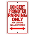 thumbnail image 1 of Concert Promoter Parking Only Gift Decor Novelty Garage Metal Aluminum 8"x12" Sign, 1 of 1
