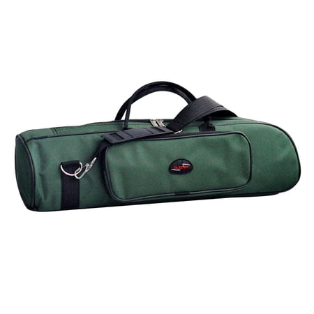 Concert Trumpet Carrying Case Waterproof Oxford Cloth Shoulder Strap Green