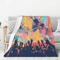 thumbnail image 1 of Concert Watercolor Throw Blanket for Stylish Warm Winter Cabin Ultra-Soft Micro Fleece Blanket, Premium Microfiber, Silky Soft, Plush, Warm and Lightweight for Couch, Sofa, Bed - 50"X40", 1 of 5