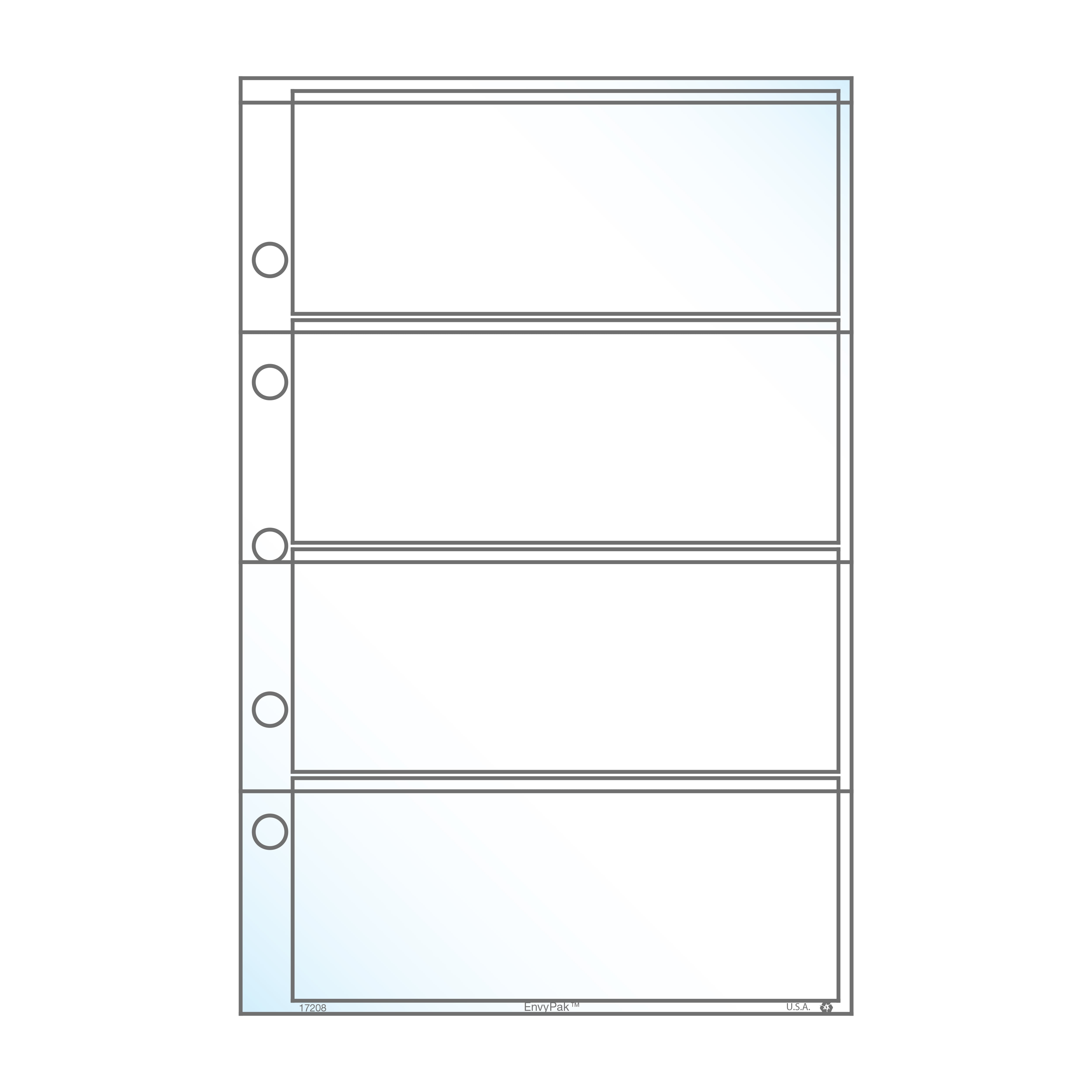 ENVYPAK Concert and Event Ticket/Sticker Page Protectors, Fits UniKeep Mini Binder, Pack of 20 - Made in USA