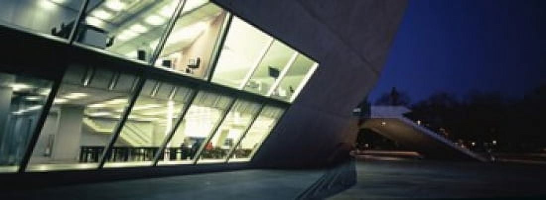 Concert hall lit up at night Casa Da Musica Porto Portugal Canvas Art - Panoramic Images (18 x 7)