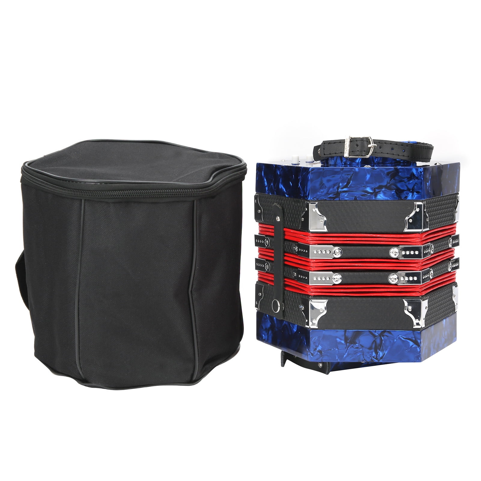 Concertina Accordion Portable Professional for Adults Musical Instrument SuppliesRoyal Blue