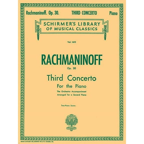Concerto No. 3 in D Minor, Op. 30: Nfmc 2024-2028 Selection Schirmer Library of Classics Volume 1610 Piano Duet, (Paperback)