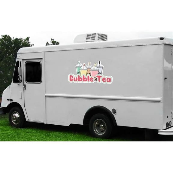Concession Decal Sign - Bubble Tea Cart Trailer Stand Sticker Equipment