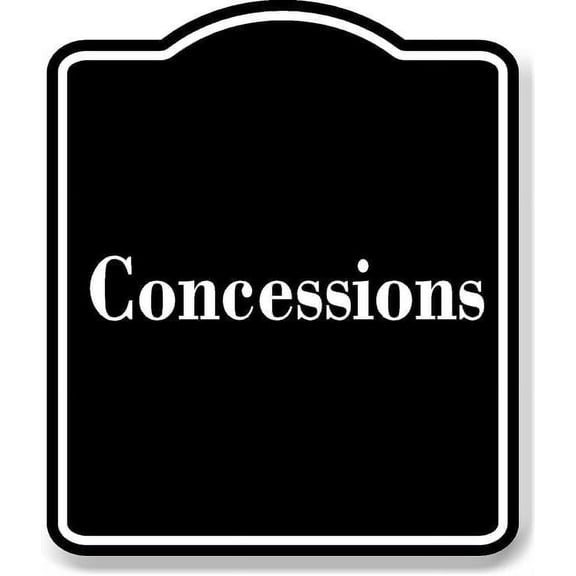 Concessions BLACK Aluminum Composite Sign 20''x24''