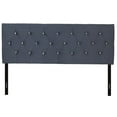 thumbnail image 1 of Home Design Concetta Twin Tufted Upholstered Adjustable Headboard, Blue, Velvet with Diamond Button Tufting, Modern Bedroom Furniture, 1 of 5