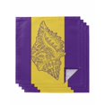 thumbnail image 1 of Conch Mandalas Cloth Napkins Set of 4 Reusable Dinner Napkins, Boho Modern Yellow Purple Abstract Stripe Cocktail Napkin Washable Table Napkins for Wedding/Holiday Party/Baby Shower 20"x20", 1 of 7
