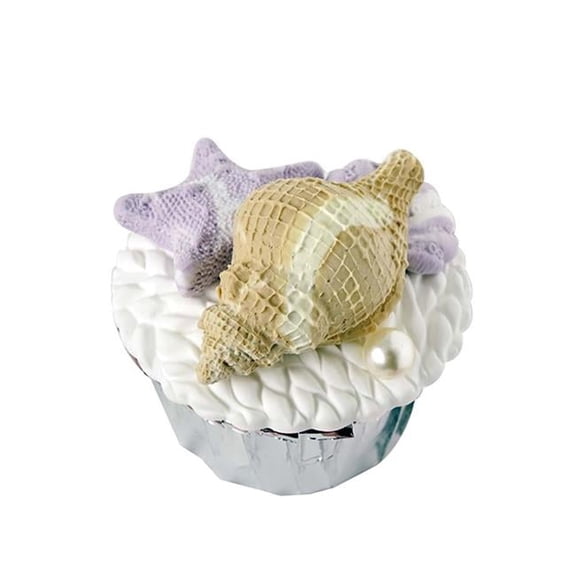 Conch Pattern Fake Cupcake Inedible Artificial Display Props Cake Model