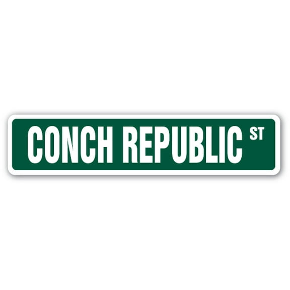 Conch Republic Street [3 Pack] of Vinyl Decal Stickers