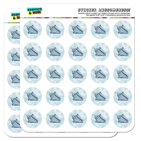Conch Seashell Ocean 1" Scrapbooking Crafting Stickers