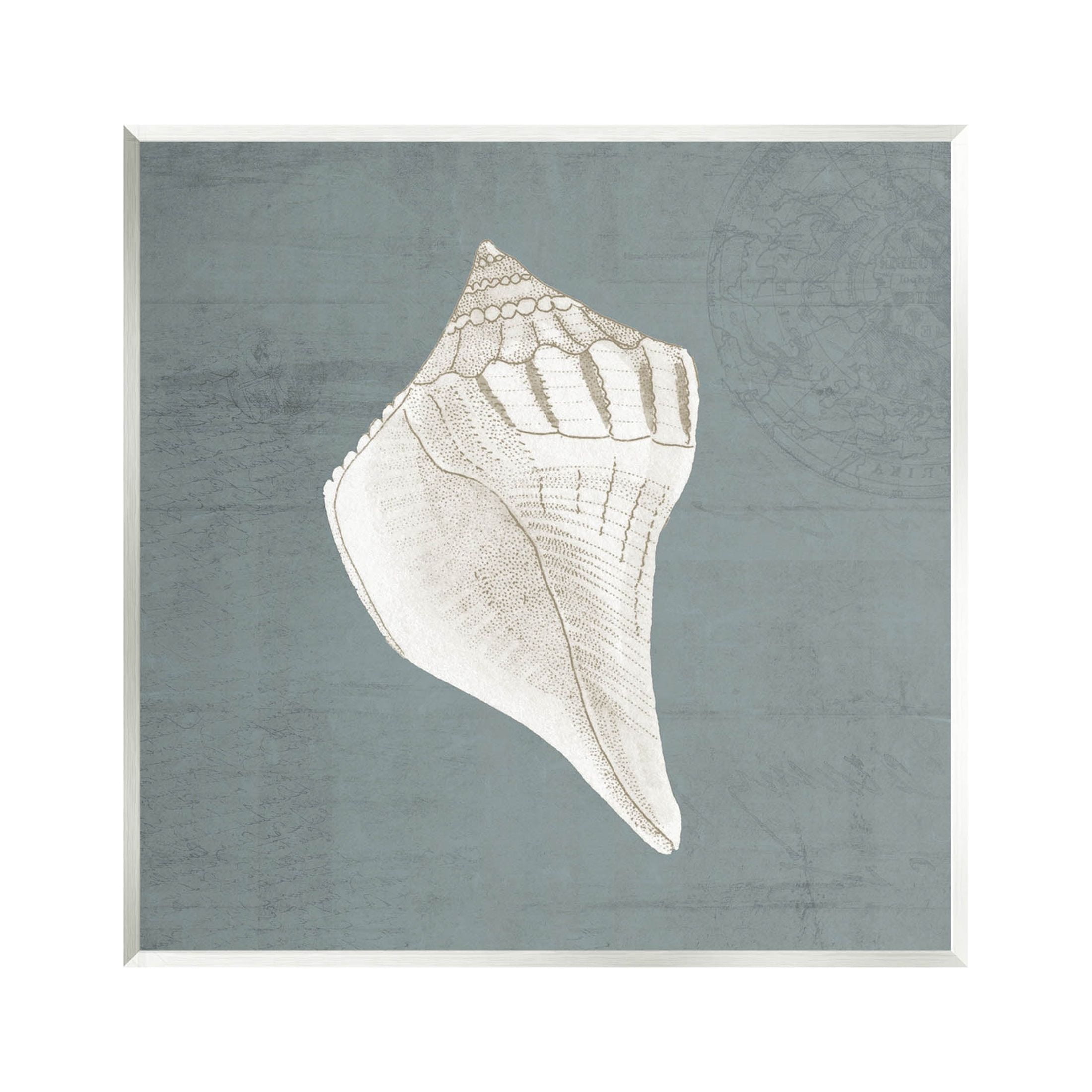 Conch Seashell Stipple Pattern Animals & Insects Graphic Art Unframed Art Print Wall Art