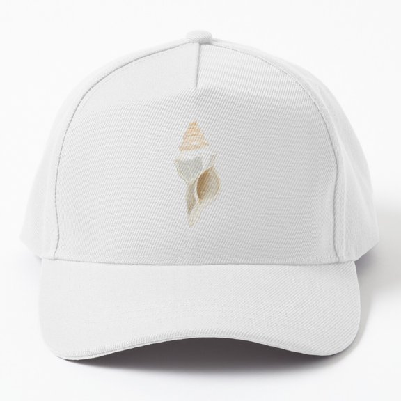Conch Shell Baseball Cap, Ocean Graphic Design