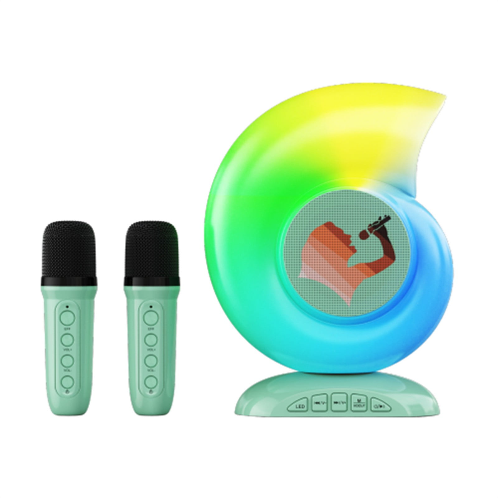 Conch Sound System With Microphone Ambient Light Sound Integrated