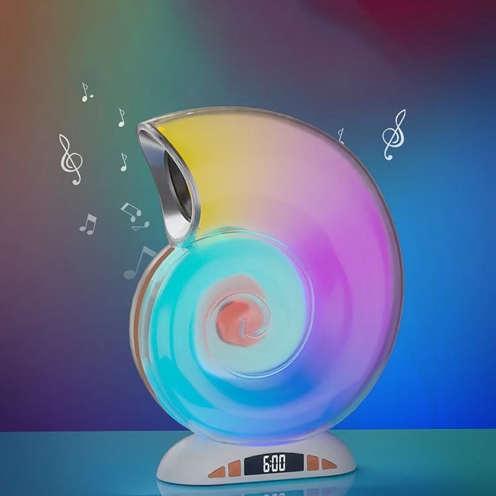 Conch Speaker Small Computer Desktop Speaker And Night Light Rose