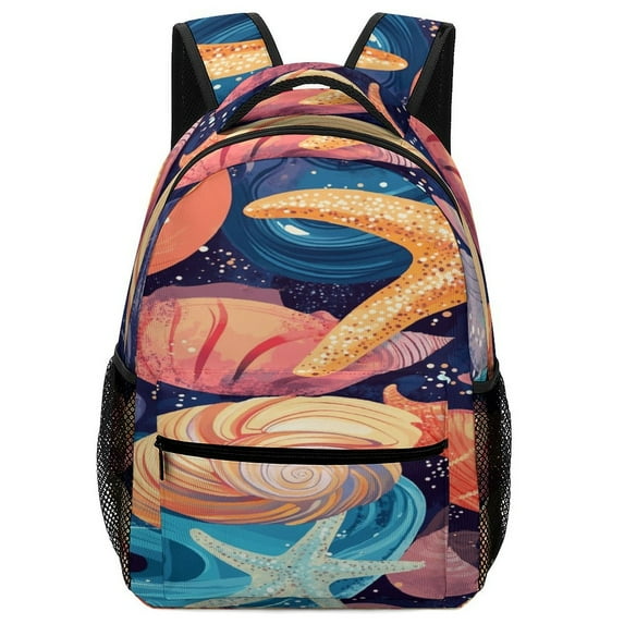 Conch Starfish Shell Backpack Men Women Teenage Daypack College Canvas ...