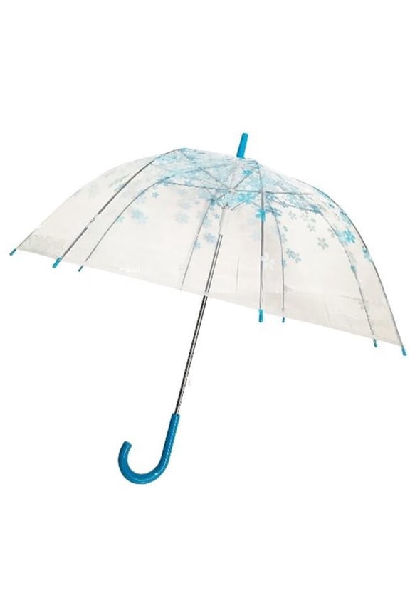 1260YH Blue Trim Clear Umbrella, Blue