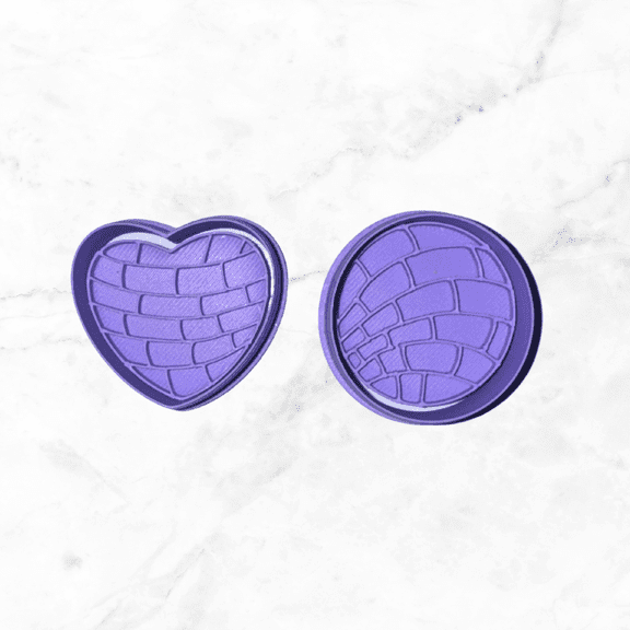 Concha Heart Fondant or Cookie Cutters Mini